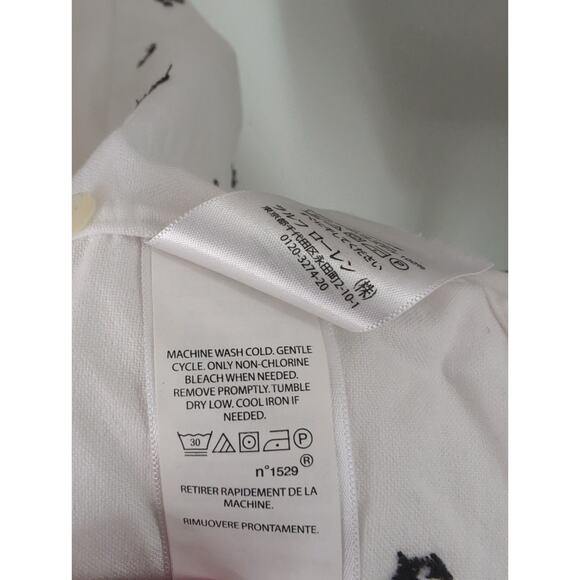 Ralph Lauren Preppy Nautical Anchor Shirt Summer Coastal Button Up Lg - Picture 7 of 8